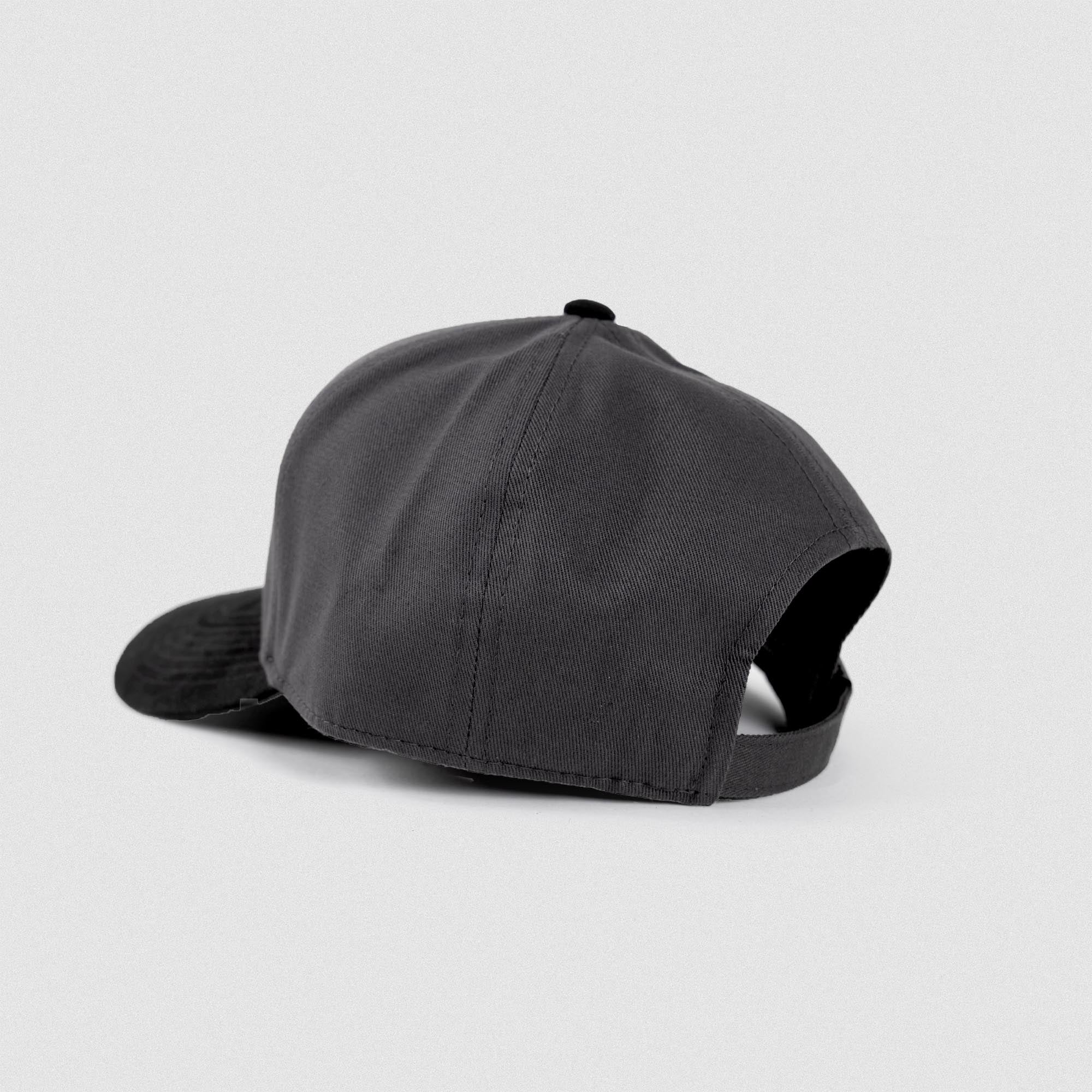5-Panel Initial Suede Hat - Gray/Black - Image 2