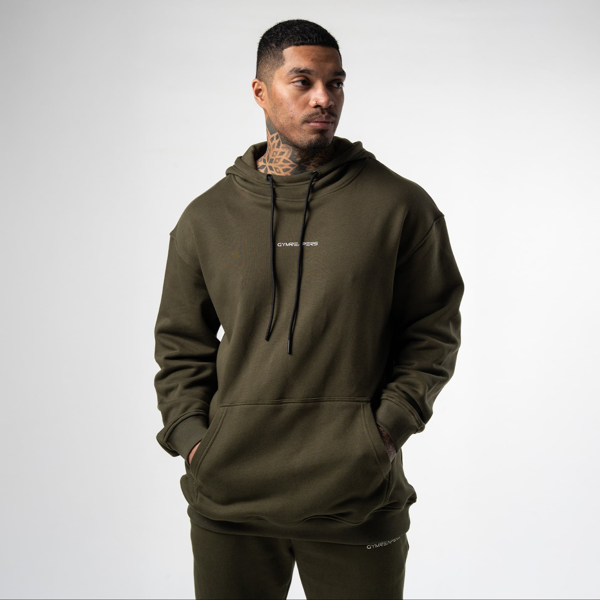 Axis Mockneck Hoodie - OD Green - Image 4