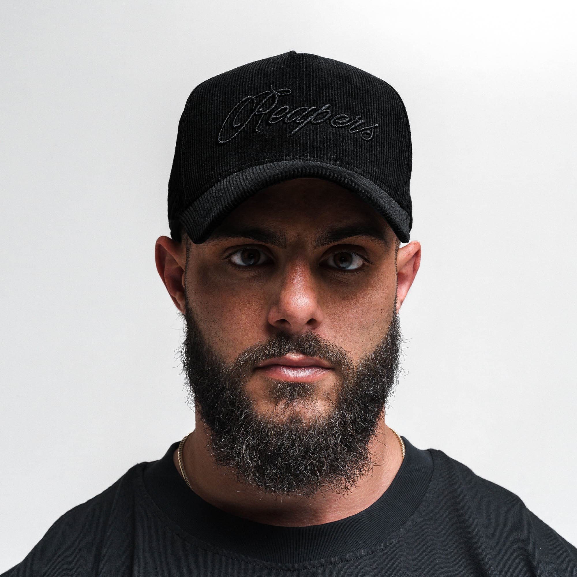 Corduroy Reapers 5-Panel Hat - Black/Black - Image 5
