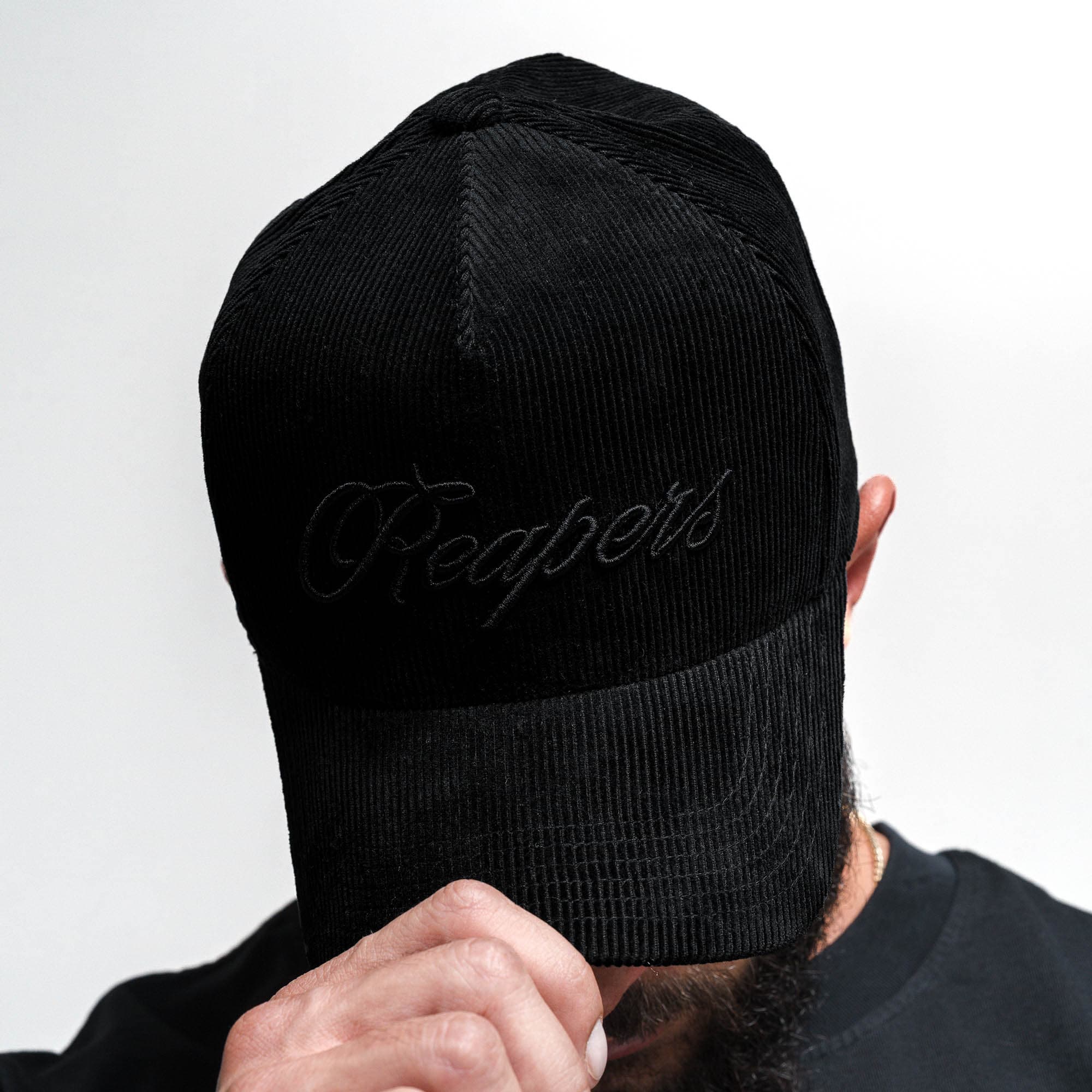 Corduroy Reapers 5-Panel Hat - Black/Black - Image 7