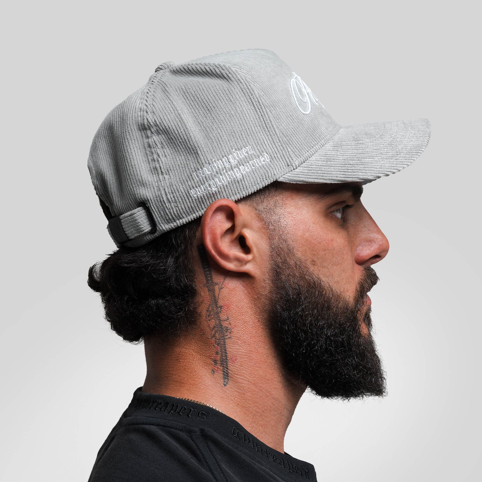 Corduroy Reapers 5-Panel Hat - Gray/White - Image 4