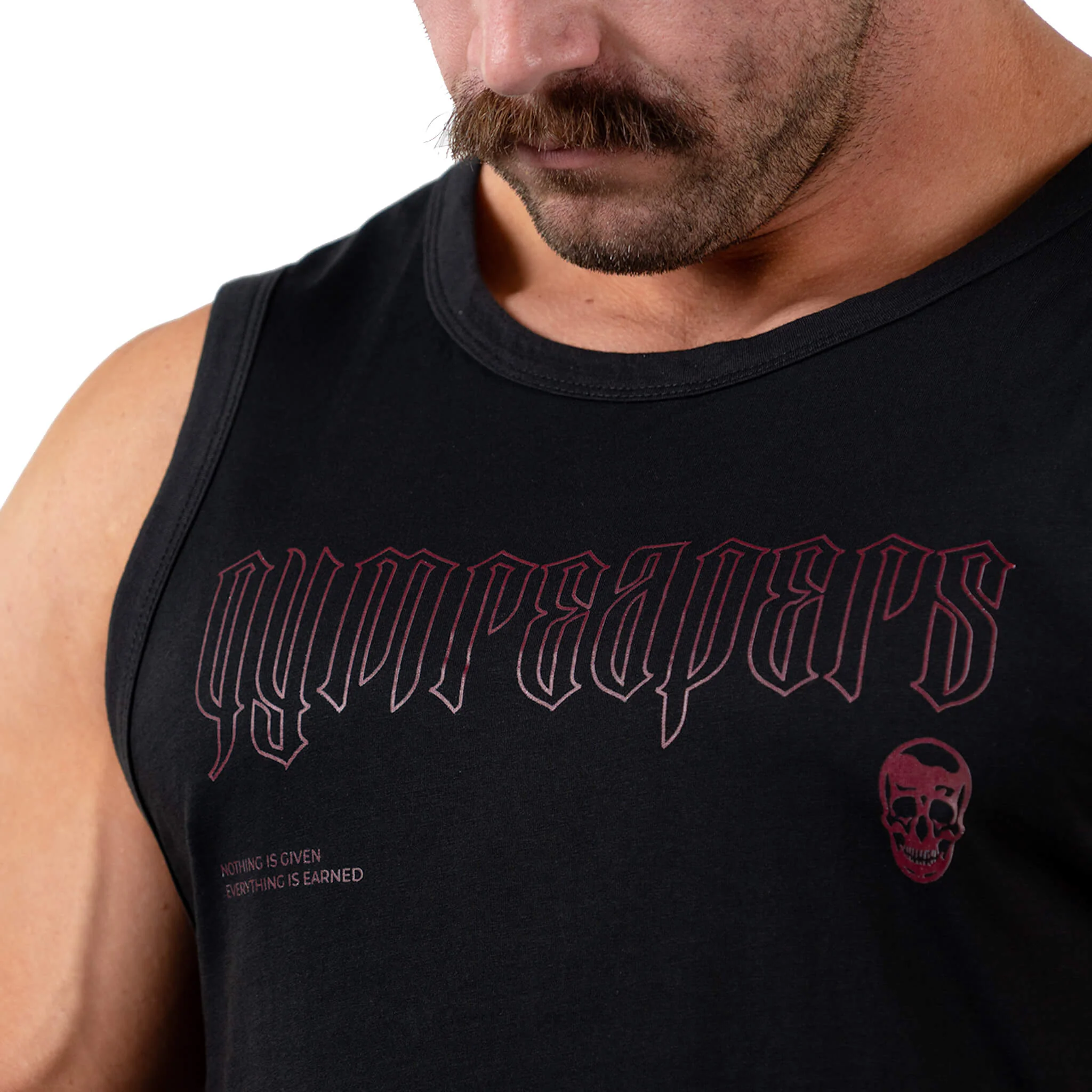 Icon Cut Off Tank - Black/Red - Image 3