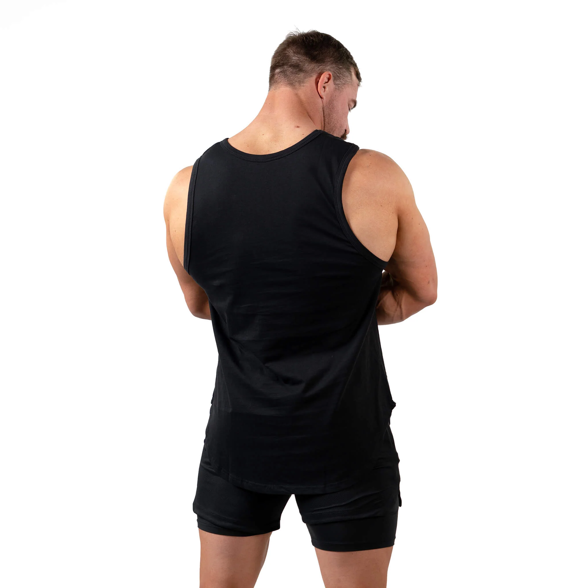 Icon Cut Off Tank - Black/Red - Image 6