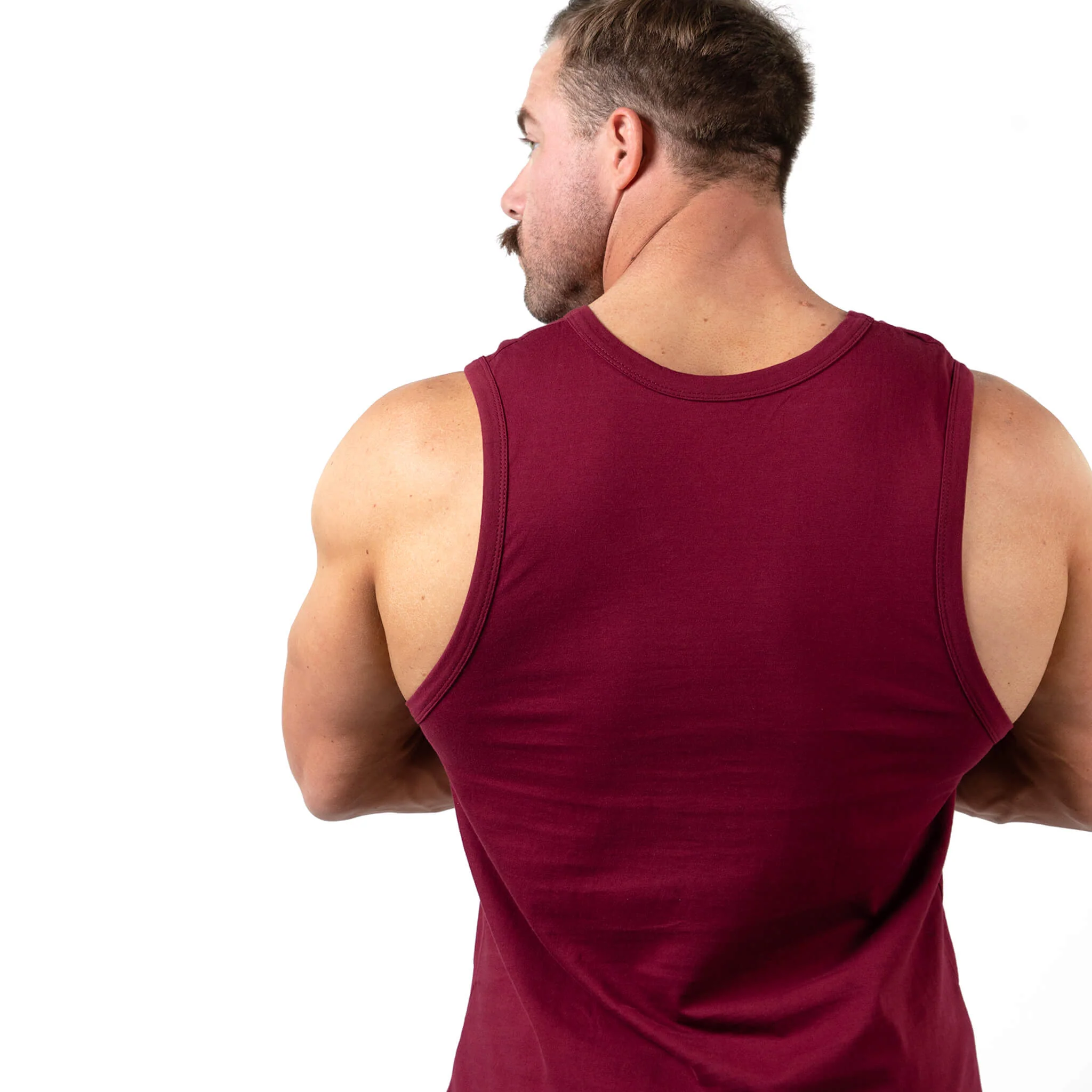 Icon Cut Off Tank - Maroon - Image 2