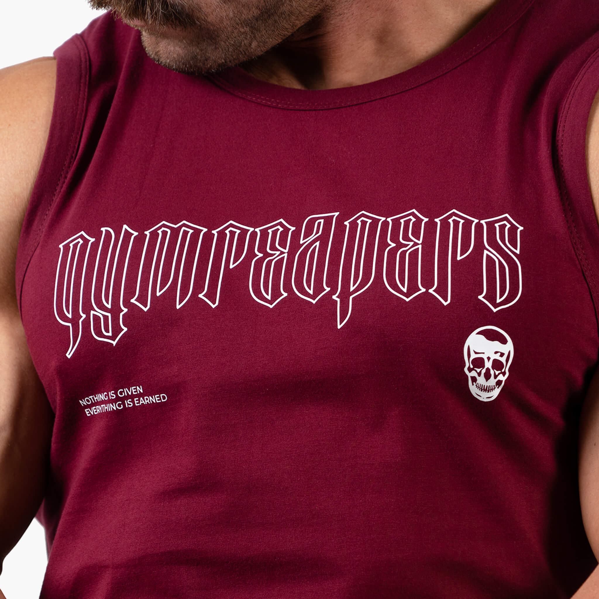 Icon Cut Off Tank - Maroon - Image 3