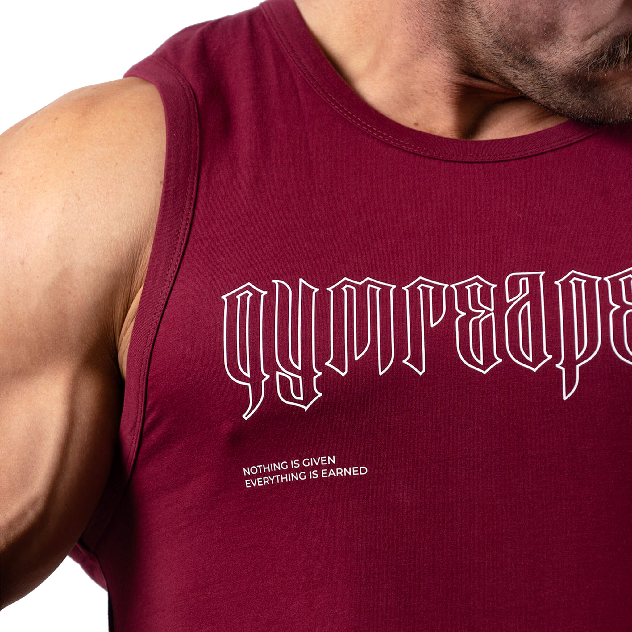Icon Cut Off Tank - Maroon - Image 4