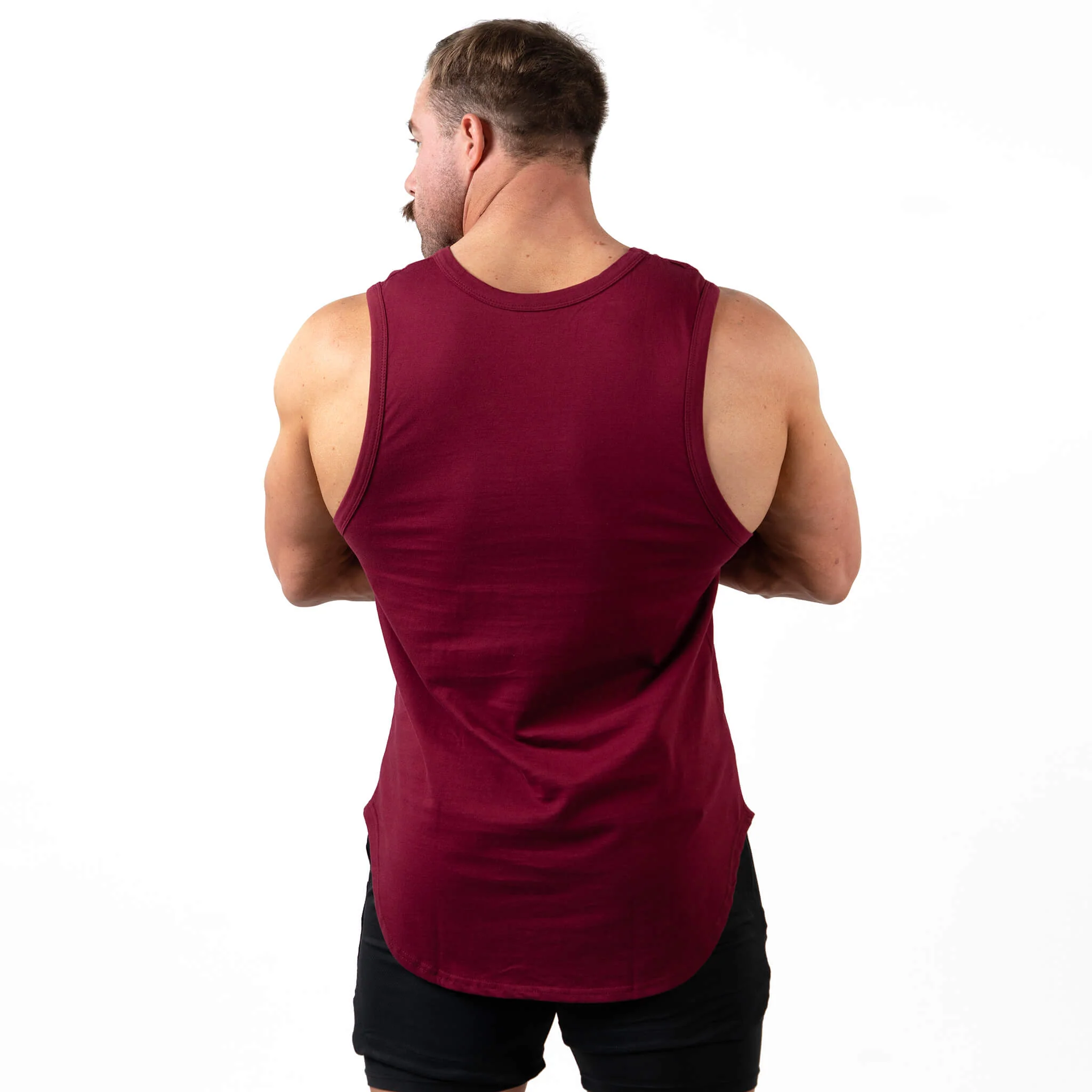 Icon Cut Off Tank - Maroon - Image 5