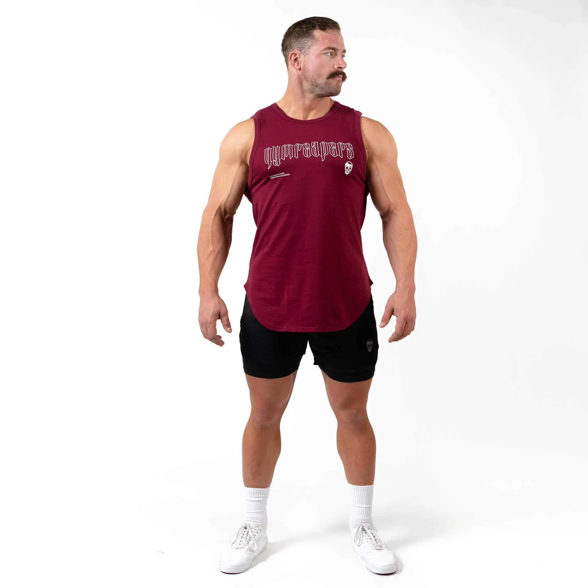 Icon Cut Off Tank - Maroon - Image 6