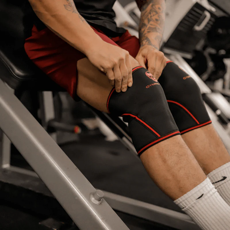 Gymreapers 7MM Knee Sleeves - Black/Red - Image 3