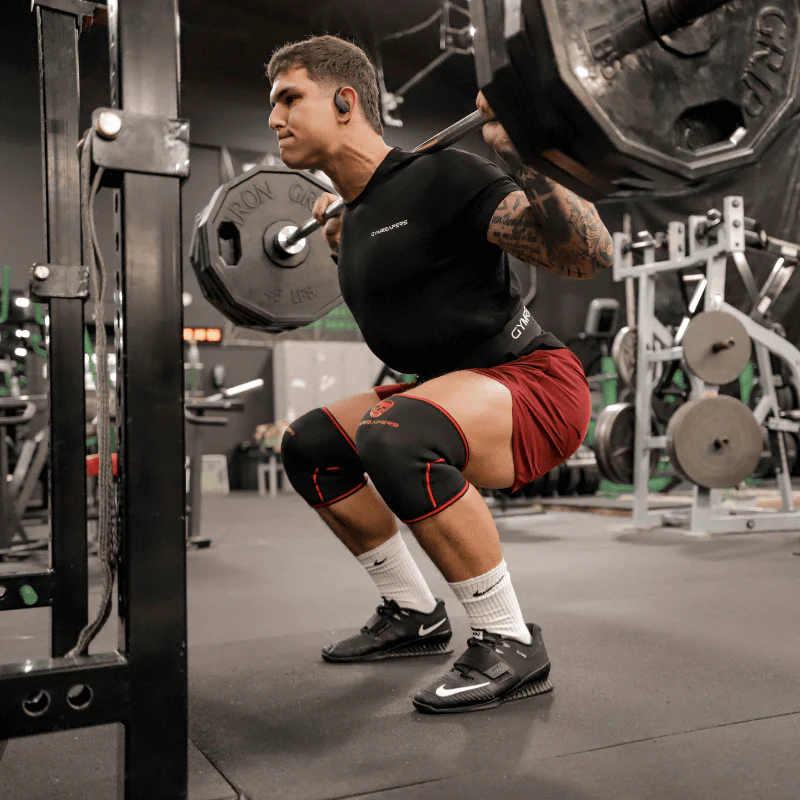 Gymreapers 7MM Knee Sleeves - Black/Red - Image 4