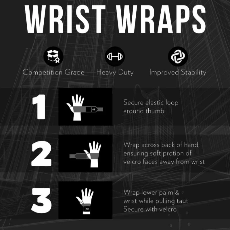 Gymreapers Stiff Wrist Wraps - Heavy Duty Wrist Support - Image 5