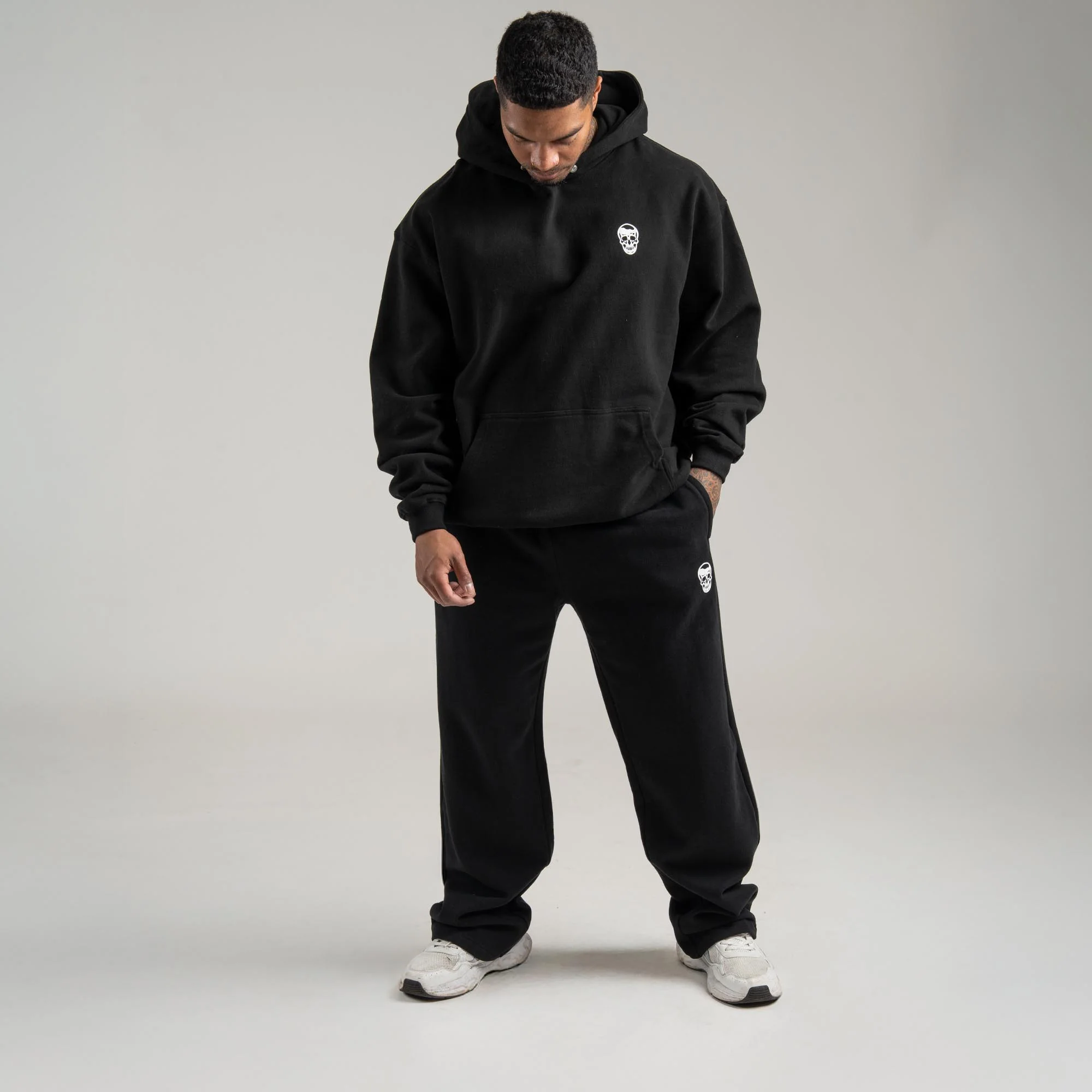 Heavyweight Hoodie - Black/White - Image 4