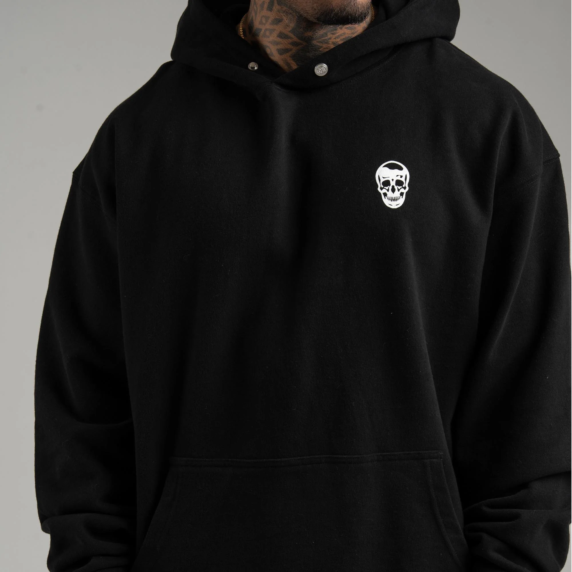 Heavyweight Hoodie - Black/White - Image 6