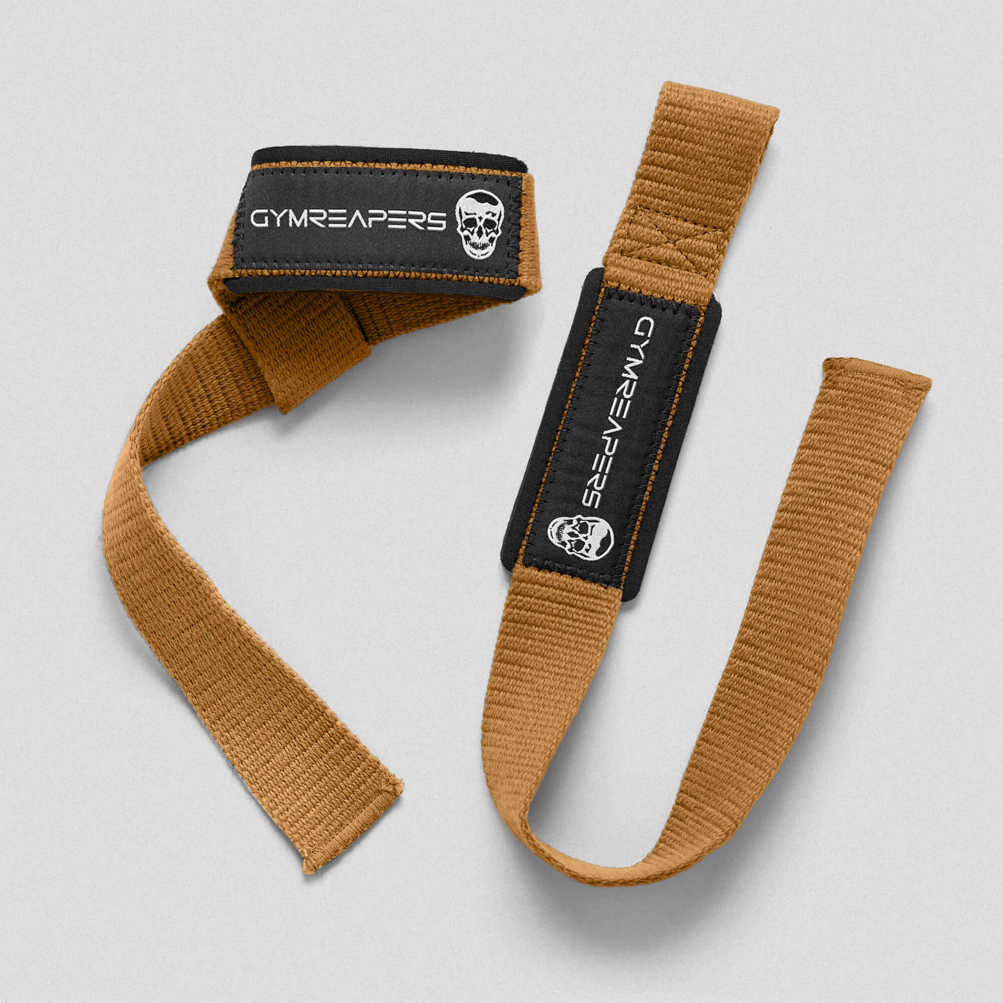 Lifting Straps | Premium Padded Weightlifting Straps - Tan - Image 3