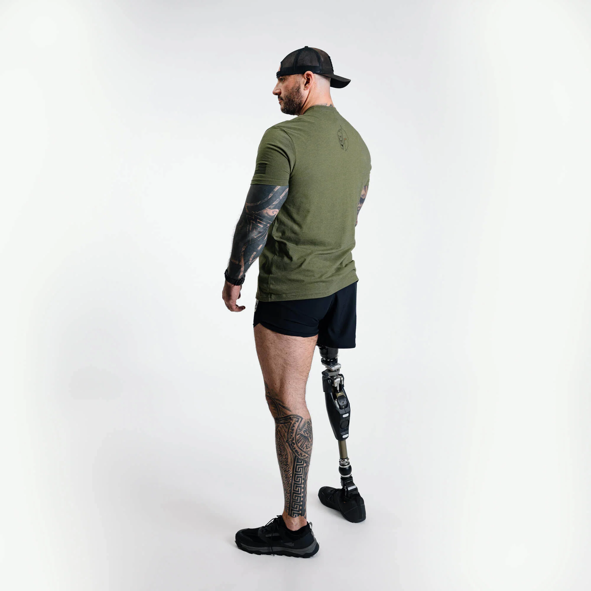 Machine Stamp Tee - Military Green - Image 5