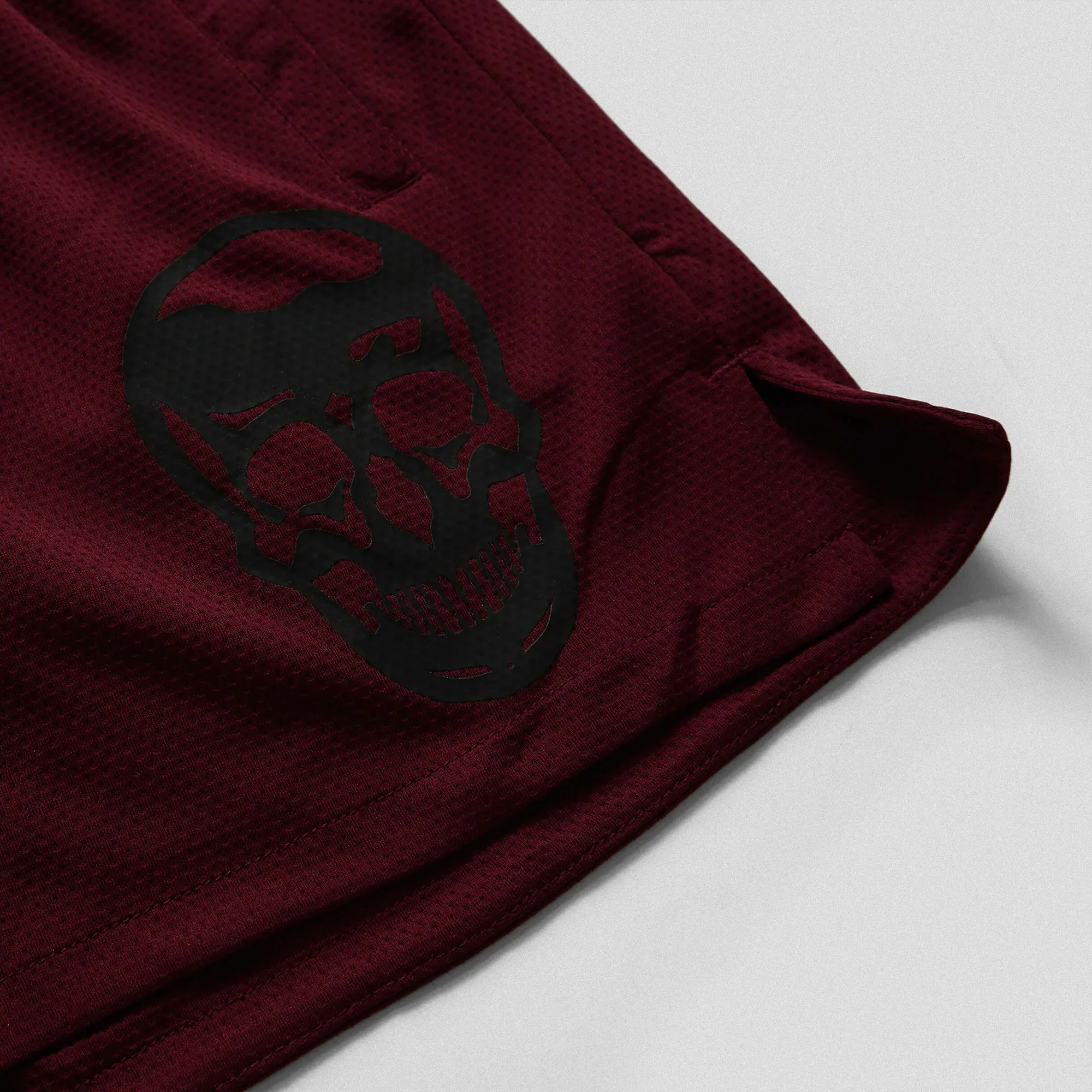 Mesh Training Shorts - Burgundy - Image 3