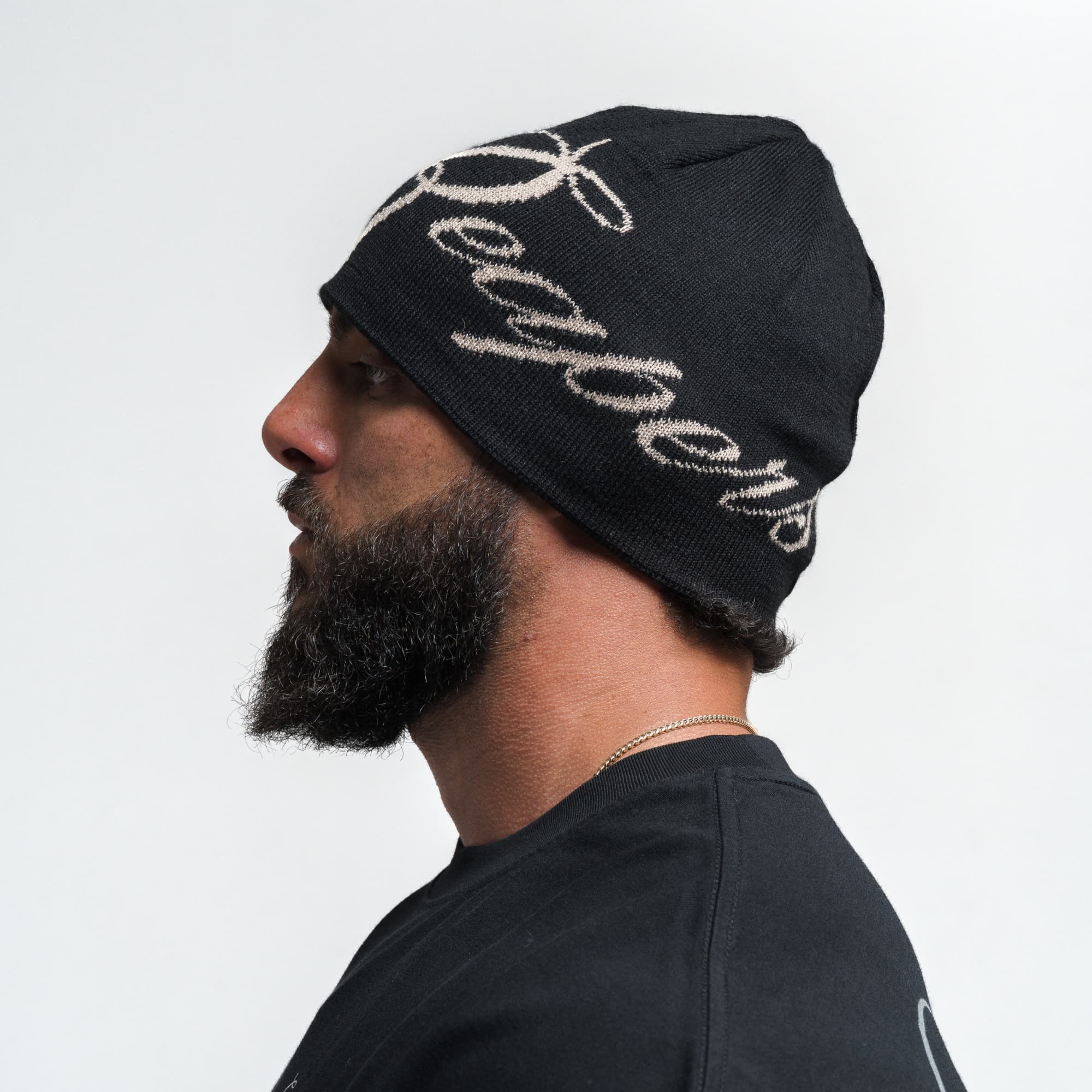 Reapers Skull Cap Beanie - Black/Tan - Image 3