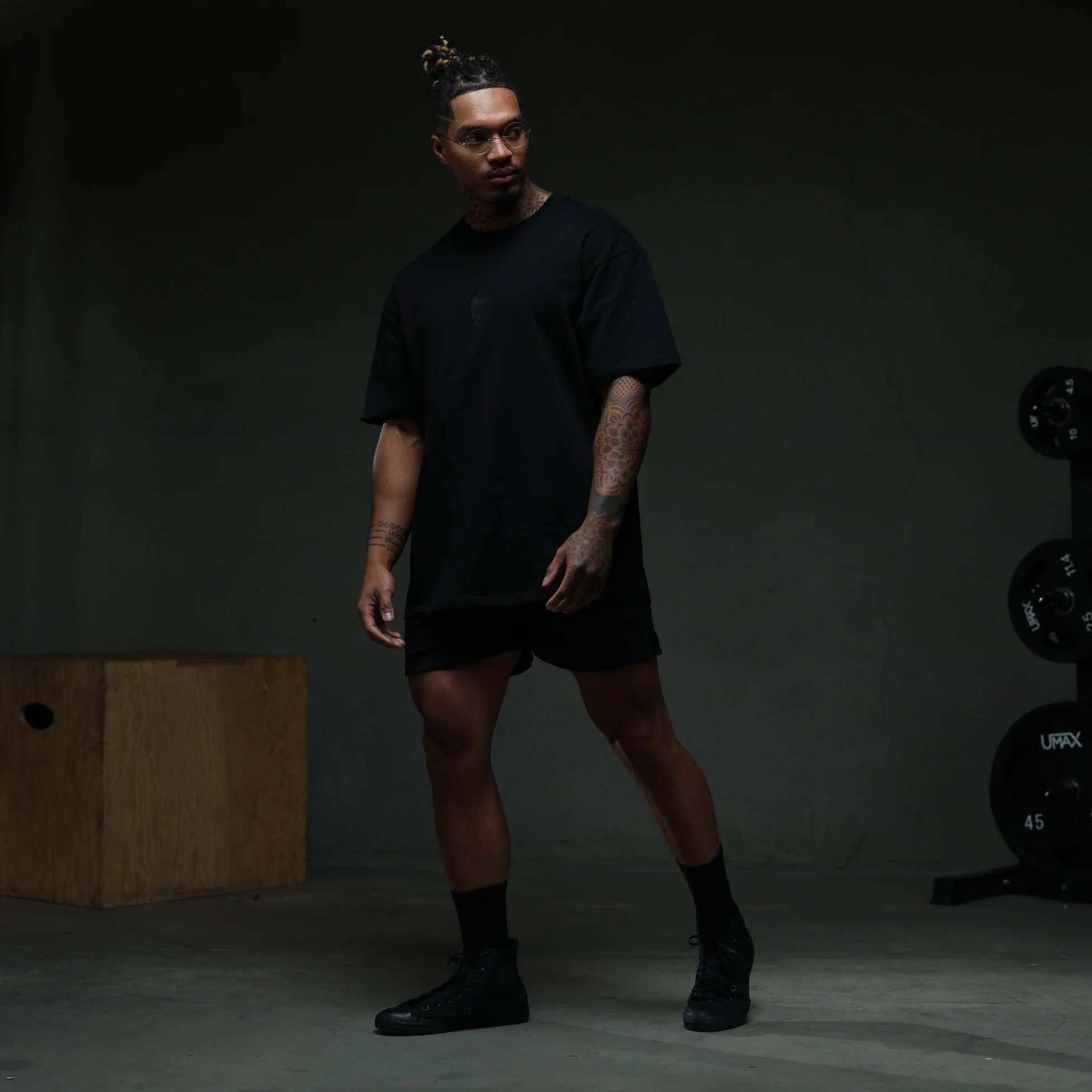 Skull Tee - Black/Black - Image 4
